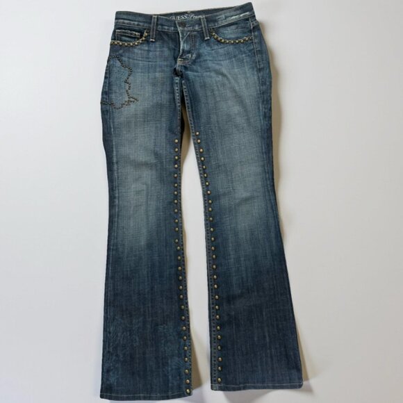 Vintage Guess Premium Low-Rise Flare Jeans — Size 26 - Picture 1 of 6